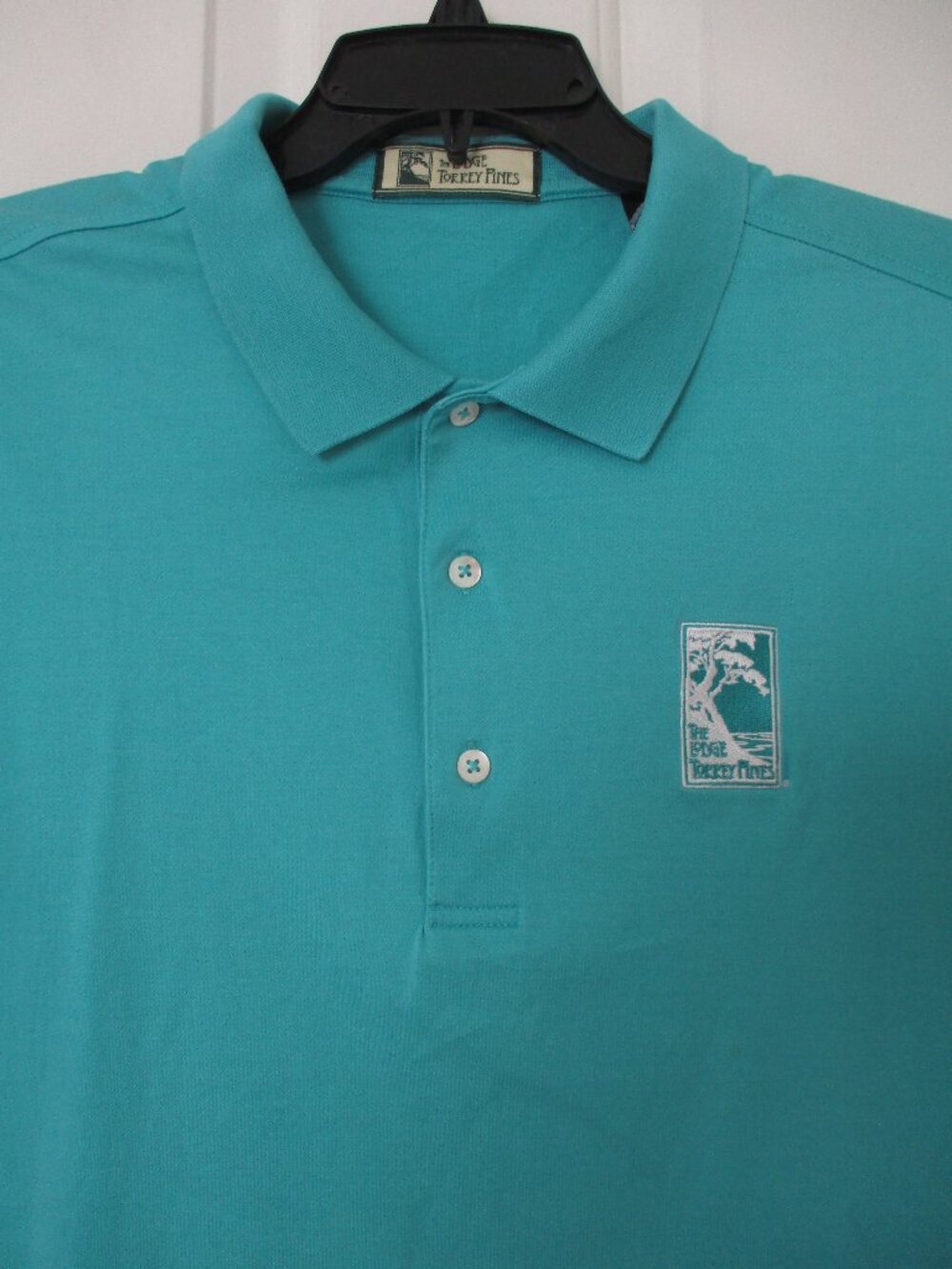 The Lodge at Torrey Pines (CA) Mens S/S Aqua Supima Cotton Golf Polo NWOT-Large